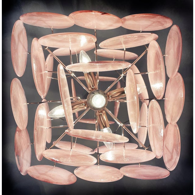Disc Murano Glass Chandeliers, Set of 2 For Sale - Image 6 of 17