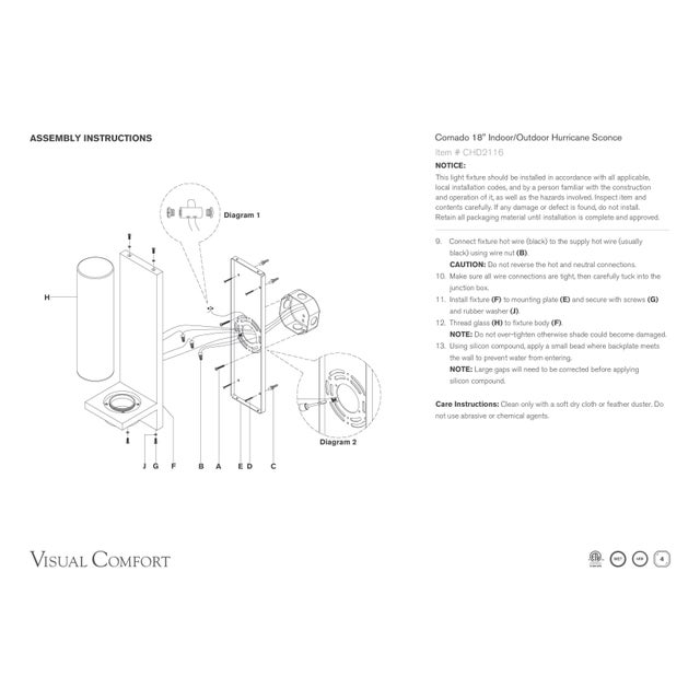 Metal Chapman & Myers for Visual Comfort Signature Cornado 18" Indoor/Outdoor Hurricane Sconce in Museum Nickel with Etched Crystal For Sale - Image 7 of 7