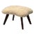 Madsen & Schubell Attr, Danish Modern, Organic Form Footstool, Shearling, 1960s For Sale