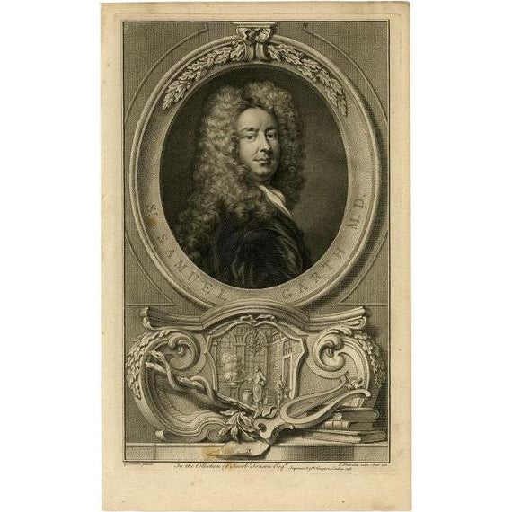 Houbraken, Portrait of Sir Samuel Garth, 1748, Paper For Sale - Image 6 of 6