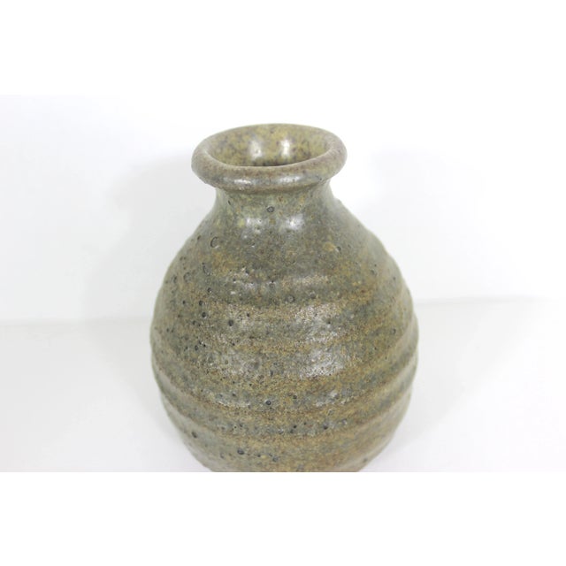 Ceramic Vintage Signed Small Studio Pottery Bud Vase For Sale - Image 7 of 9