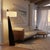 Mid-Century Modern Obelisk Premium Quality 63" Black Oak Floor Lamp, Black Oak Finish, Satin Nickel, White Cotton-Linen Shade, Energy-Efficient Led Compatible For Sale - Image 3 of 8