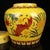 1970s Yellow Ground Doucai "Fish & Algae" Small Ginger Jar With Lid For Sale - Image 4 of 9