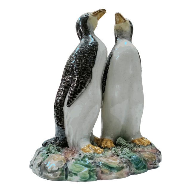 Ceramic Penguin Figurine Grop For Sale