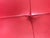 Red Knoll Tufted Leather Slipper Sofa With Label in Lipstick Red For Sale - Image 8 of 9