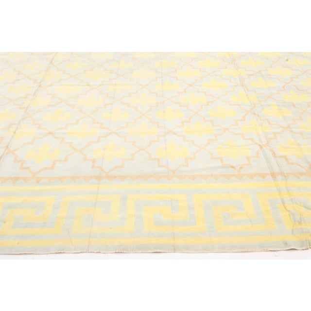 Doris Leslie Blau Extra Large Vintage Indian Dhurrie Rug with Geometric Allover For Sale In New York - Image 6 of 8