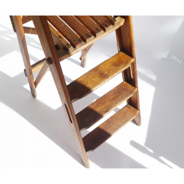 Rustic Antique Painters Wooden Ladder, 1890s For Sale - Image 3 of 11