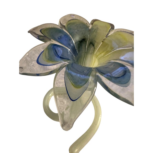 Late 20th Century Vintage Venetian Art Glass Tubular Flower Vase For Sale - Image 5 of 10