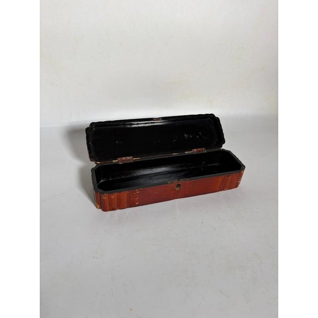 Wood 19th Century Japanese Lacquered Wooden Box For Sale - Image 7 of 10
