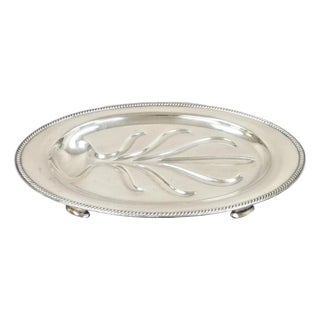 Mid 20th Century Community Plate English Regency Silver Plated Oval Meat Cutlery Serving Platter For Sale