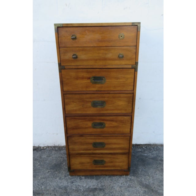 Bernhardt Hollywood Regency Tall Narrow Lingerie Jewelry Chest 6263 For Sale - Image 9 of 18