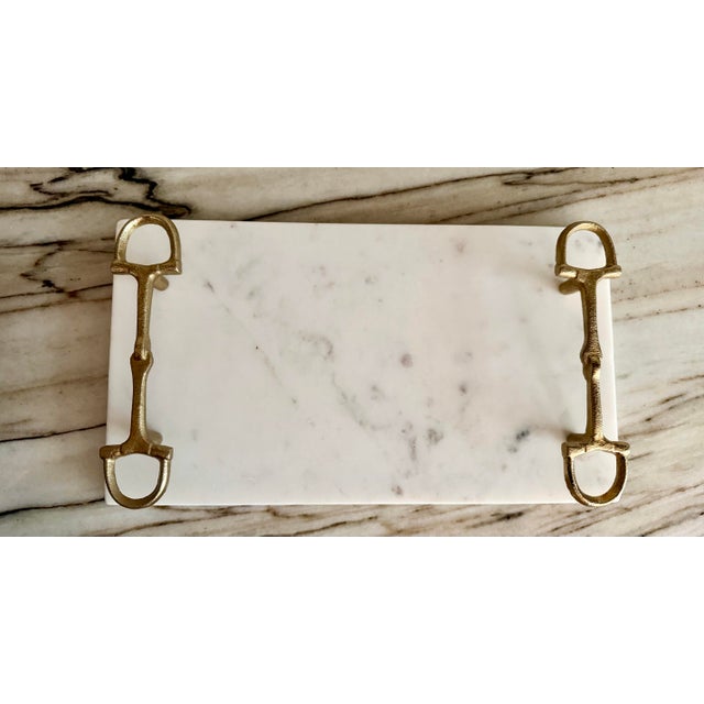 Traditional 1990s Carrara Marble Horsebit Board For Sale - Image 3 of 5
