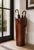 Tall vintage leather umbrella stand with rich equestrian character and classic campaign-style detailing. Beautifully...