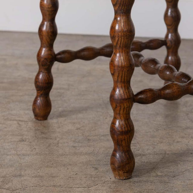 1940s French Bobbin Wood Side Table For Sale - Image 11 of 11