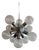 1968 Mid-Century Modern Kalmar Chrome Aluminum Chandelier For Sale