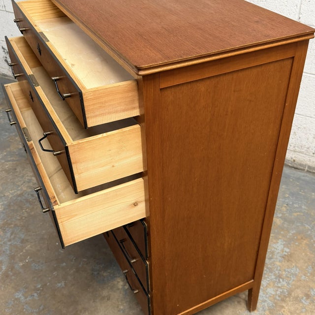 Wood Danish Modern Teak and Beech Six-Drawer Chest, Circa 1950s For Sale - Image 7 of 8