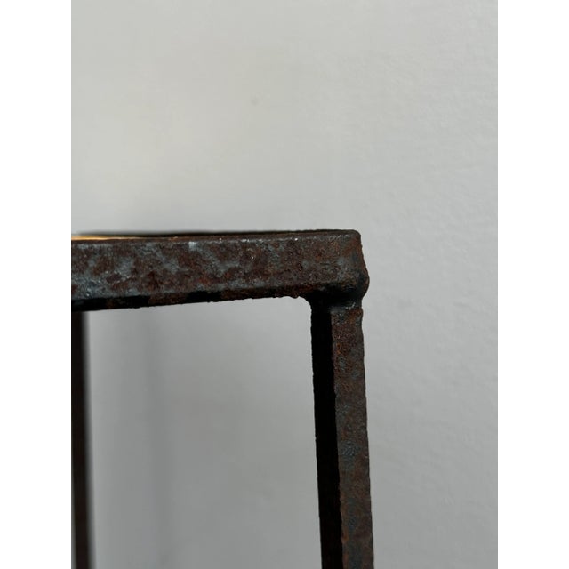 Late 20th Century Pair of Metal and Raffia Side Tables For Sale - Image 5 of 11