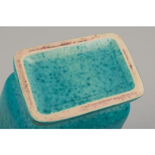 Green Large Argenta Vase with Two Handles by Wilhelm Kåge for Gustavsberg For Sale - Image 8 of 9