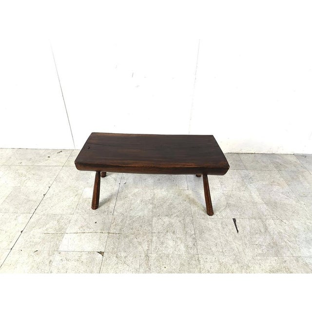 Brutalist Wooden Coffee Table, 1960s For Sale - Image 12 of 15