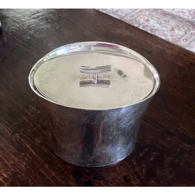 Sambonet Italian Stainless Steel Bamboo Style Ice Bucket For Sale - Image 11 of 14