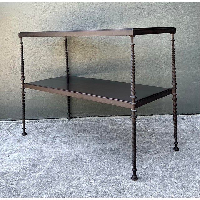 Late 20th Century Vintage Twisted Wrought Iron Console Table For Sale - Image 5 of 12