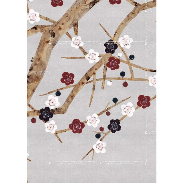 36" * H100"/Panel * 5ps, Mustard-Yellow a Thousand Li of Rivers and Mountains Wallpaper, Chinese-Style Wallpaper Mural, 5 Panels For Sale - Image 4 of 4