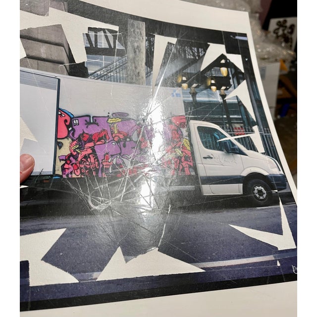 2000 - 2009 K-Narf, K-Narf Color Photo Graffiti, Adhesive Tape Altered Street Art Photograph Collage For Sale - Image 5 of 9