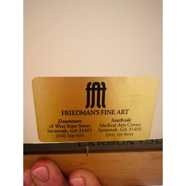 Textile Vintage Haitian Painting, Framed For Sale - Image 7 of 8