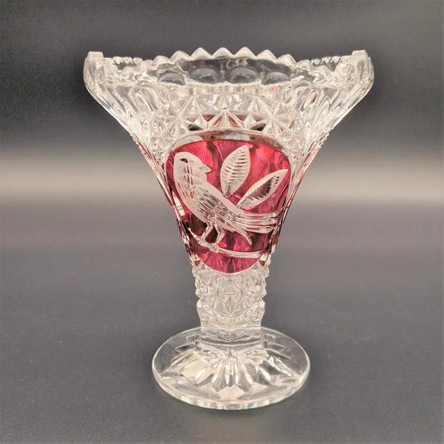 Vintage Crystal Vase, 1950s For Sale - Image 6 of 6