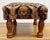 Antique Floral Upholstered Footstool W/ Turned Wood Legs For Sale In Kansas City - Image 6 of 11