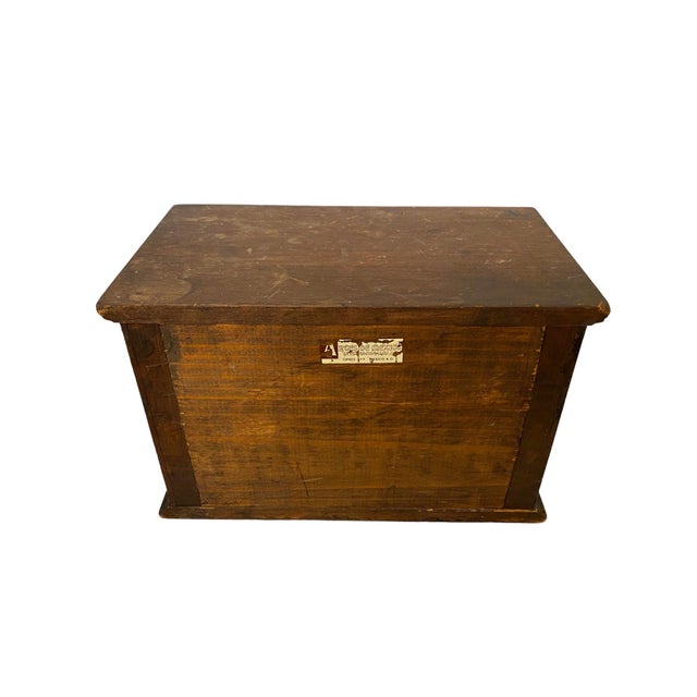 Brown Mid 20th Century Mexican Wooden Tabletop Chest by Artes De Mexico Internacionales For Sale - Image 8 of 10