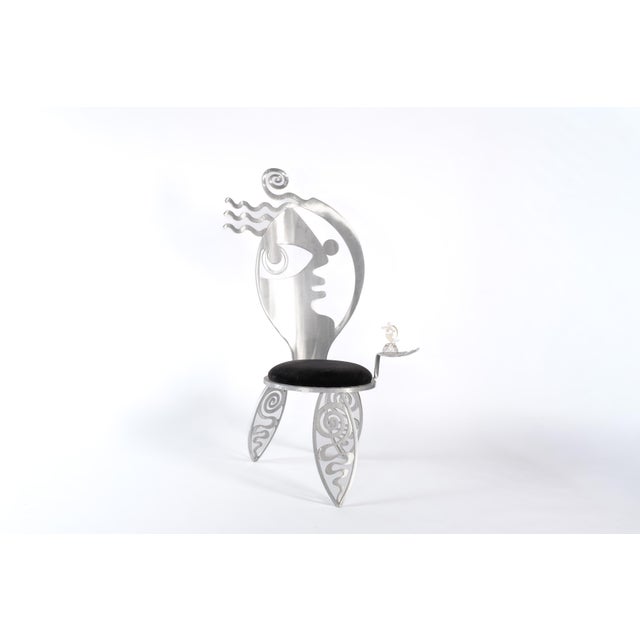Royal Crownford Cubist Girl Aluminum Chair by Christopher Royal for Rockledge Design Studio For Sale - Image 4 of 11