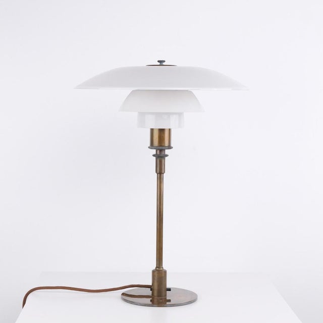 Table Lamp in Burnished Brass by Poul Henningsen for Louis Poulsen, 1930s For Sale - Image 9 of 10