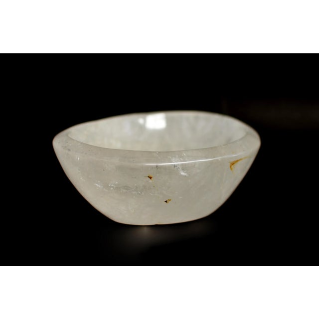 Transparent Rock Crystal Bowl 7 Lb For Sale - Image 8 of 13