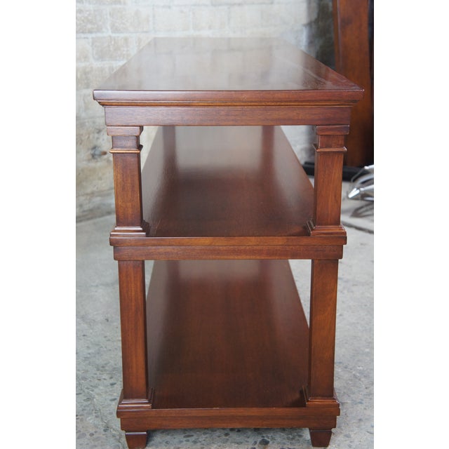 Traditional Solid Oak 3 Tier Console Table Chairish