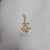 Contemporary Crucifix Cross on Anchor with Diamond Cuts 14k Yellow Gold 16" For Sale - Image 3 of 3