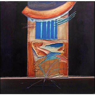 Enrico Embroli "Architectore Series" Original Painting on Canvas Hand Signed For Sale