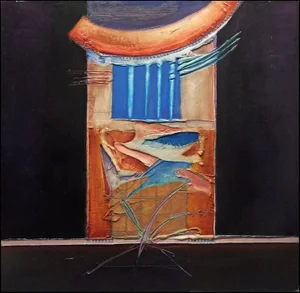Enrico Embroli "Architectore Series" Original Painting on Canvas Hand Signed