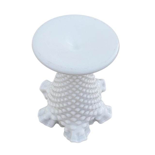 1960s Vintage Fenton Hobnail Milk Glass Vase For Sale - Image 5 of 6