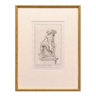 Antique Neoclassical Figural Etching After Raphael – Gilt Frame For Sale