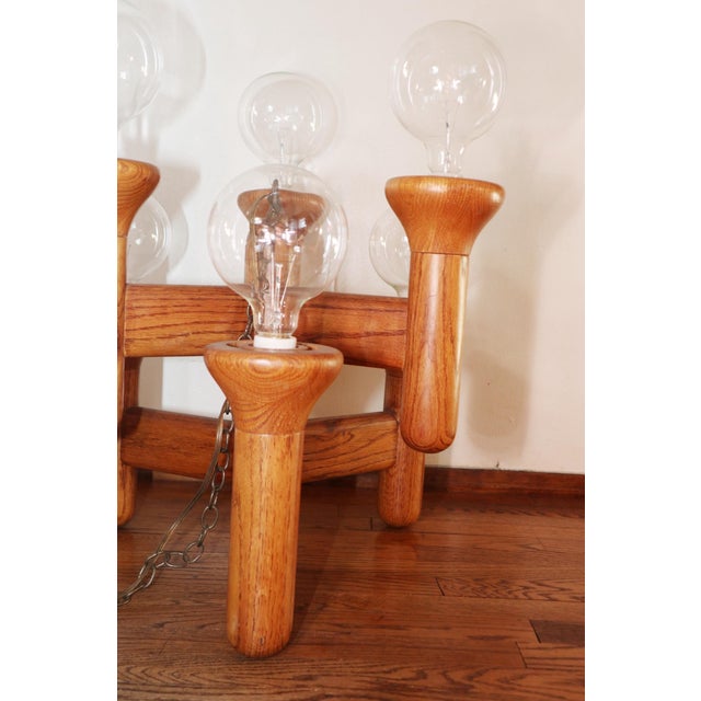 Modern Vintage Modeline Attributed Cactus Hanging Lamp For Sale - Image 3 of 8