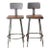 Mid Century Industrial Stools Pair For Sale