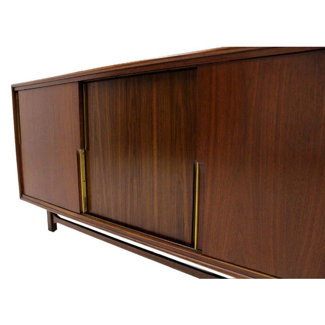 1960s Danish Modern Credenza W/ Sliding Doors For Sale - Image 9 of 10