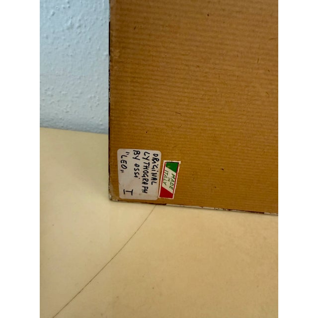 1970s Ossi Czinner "Leo" Lithograph, Framed and Signed For Sale - Image 4 of 4