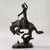 Metal Abstract Bronze Cowboy on Bucking Horse Sculpture, 12” H For Sale - Image 7 of 12