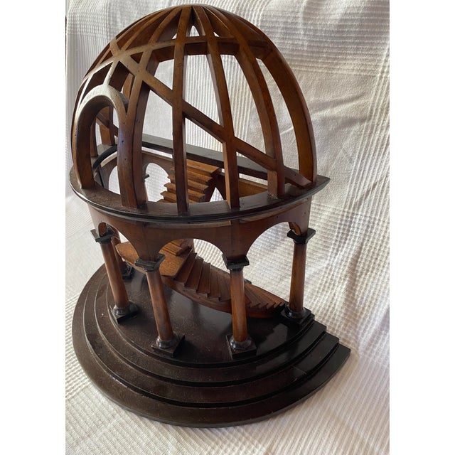 Traditional Wooden Domed Double Staircase Architectural Model For Sale - Image 3 of 6