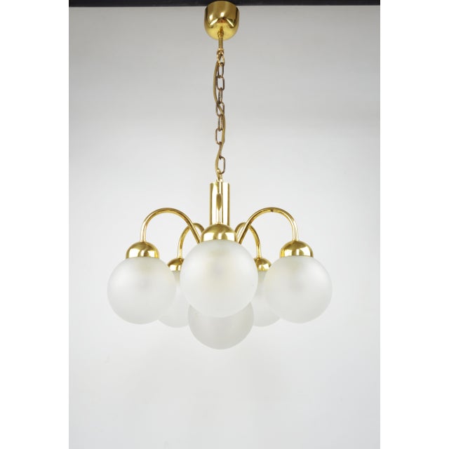 Vintage Chandelier in Glass and Metal, 1980s For Sale - Image 15 of 15