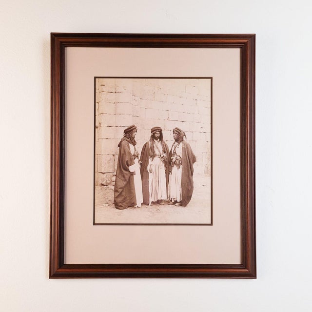 Paper Antique Albumen Photo of Middle Eastern Men, Circa 1870 For Sale - Image 7 of 7