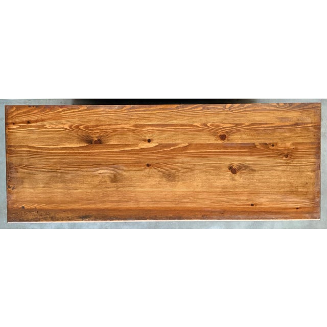 1850s Spanish Baroque Solid Pine Mobila Tuscan Two Drawers Credenza or Buffet For Sale - Image 4 of 18