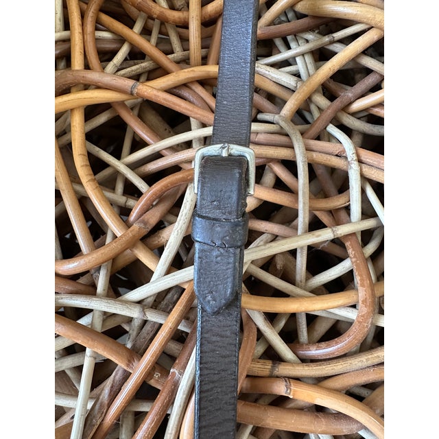 Vintage English Leather Laced Braided Snaffle Horse Reins For Sale - Image 15 of 17
